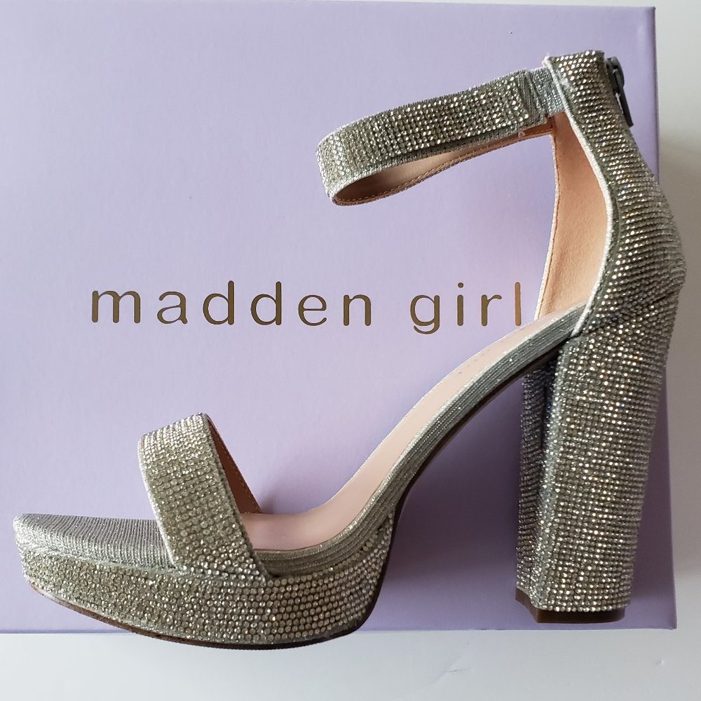 NWT - Madden Girl Siren Rhinestone Platform - 9 - Picture 1 of 7